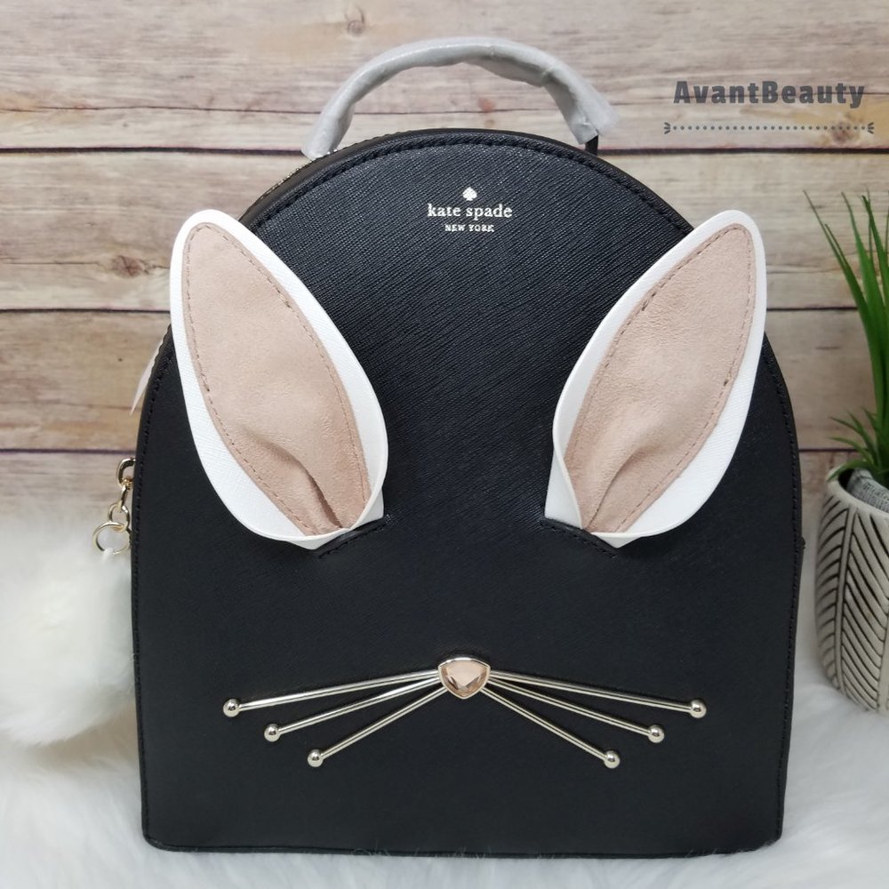 White Kate Spade Bunny Rabbit Sammi Hop To It Backpack - Picture 2 of 11